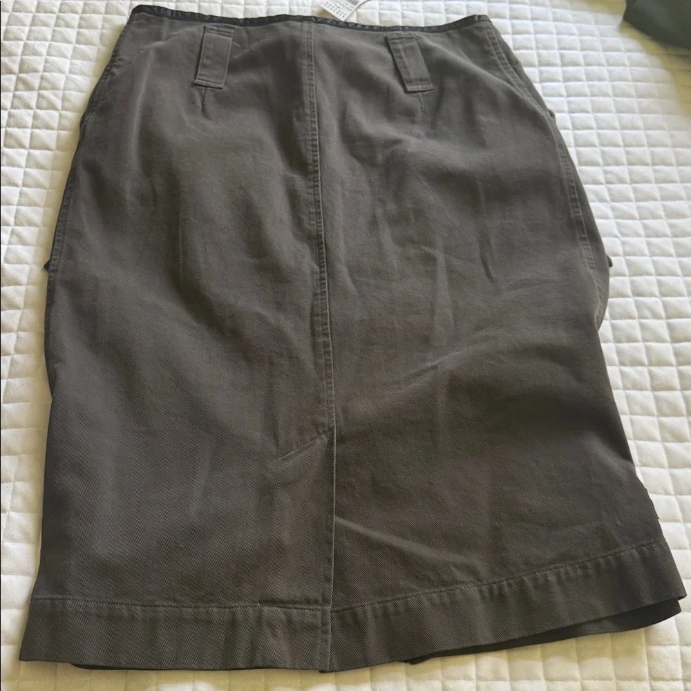 Dries Van Noten Green/Brown Cargo Midi skirt size 42 US size 10 - Picture 5 of 5